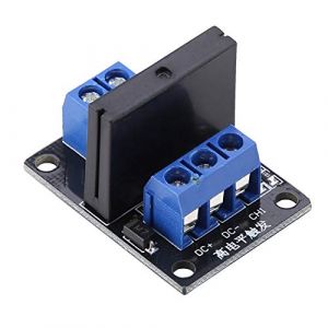 TKSE Module de relais statique à déclenchement haut niveau DC 5/12 V 1 canal 250 VAC 2 A sortie avec fusible (12 V) (KSTE, neuf)