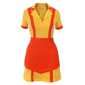 Costume de Caroline & Max pour fans de 2 Broke Girls | Unifome de serveuse avec tablier | Taille: S (QS**, neuf)