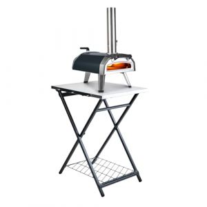 Ooni Table Pliante Extérieure Compatible 12″ & 16″ Ooni Four a Pizza Surface Acier INOX Cuisine Exterieure desserte Exterieur Mobilier Jardin Desserte INOX Chariot Plancha (Ooni GmbH, neuf)