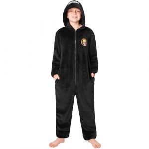 Get Trend Naruto Combinaison Pyjama Gar&ccedil;on Hiver, Grenouill&egrave;re Polaire Enfant et Ado Chaude, Onesie Anime, Idee Cadeau (13-14 Ans, Noir Naruto) (Get Trend., neuf)