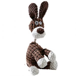 Molinter Jouet pour chien en peluche - Petit &acirc;ne qui couine - Interactif et stable - Pour grand petit chien - Marron (Molinter, neuf)