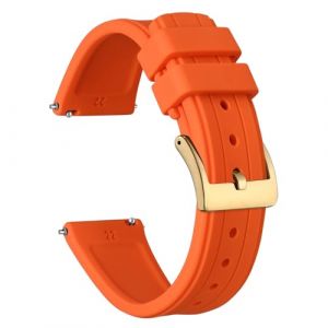 Ayadoo bracelet de montre en silicone orange de 26 mm, bracelet &agrave; d&eacute;gagement rapide pour homme avec boucle dor&eacute;e (Ayadoo-fr, neuf)