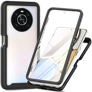 RonRun Coque pour Honor Magic 4 Lite/Honor X9 4G/5G, 360&deg; Transparente &eacute;tui Antichoc Housse Integrale Transparent Silicone Bumper avec Protecteur d'&Eacute;cran Int&eacute;gr&eacute; Case - Noir (RonRun, neuf)