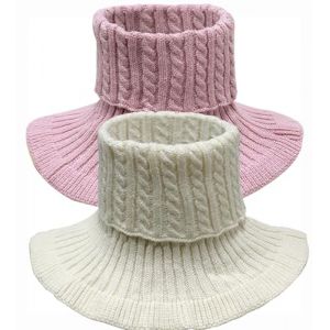 NLAND Faux Col Femme Hiver Faux Col Roul&eacute; D&eacute;tachable Col Claudine Amovible Faux Collier Blouse Femme Chic et El&eacute;gant (Blanc+Rose,Taille Unique) (WINKINI, neuf)