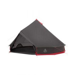 JUSTCAMP Bell 10 Tipi Tente - Tente de Camping ext&eacute;rieure 10 Personnes/Places, 4 Saisons, familiale, imperm&eacute;able, Premium XXL g&eacute;ante - 5 x 5 x 3 m - 14 kg - Gris (amago GmbH, neuf)