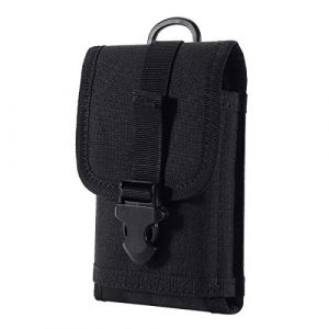 Zeato EDC &eacute;tui tactique militaire Molle pour t&eacute;l&eacute;phone portable Avec clip ceinture en nylon 1000D pour iPhone 7 Plus 6S 6 Plus Galaxy Note 5 S8 S7 S6 Edge LG Sony et plus (Noir) (Zeato EU, neuf)