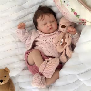MAIHAO Poupée Reborn Fille Réaliste Nouveau-né Poupée Fille Lifelike Bébé Poupée Corps en Tissu Doux Poupées Réincarnées Vraie Poupée Yeux Fermés 19 Pouces (haojiaa, neuf)