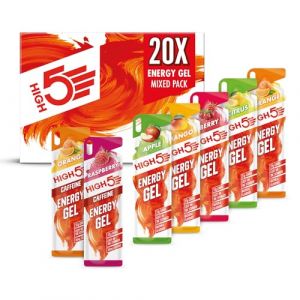 High5 - Boîte Mixte Gel Energie 20 Sachets Nutrition Sports - Jaune, 16cm (Health Plus Living, neuf)