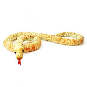 Zappi Co Jouet Serpent en Peluche Doux et Câlin pour Enfants - Faisant Partie de la Collection d'animaux de la Savane : Réaliste et Vivant (180 cm de Longueur)(Serpent à Maïs Jaune) (Toys & Home, neuf)