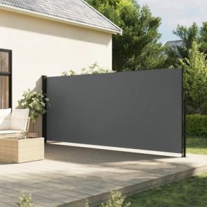 Festnight Auvent lat&eacute;ral r&eacute;tractable 160x500 cm Store Brise Vue Jardin Retractable Store lat&eacute;ral Enroulable Brise Soleil Paravent Exterieur Opaque-Anthracite-160 x 500 cm (yeyetee, neuf)
