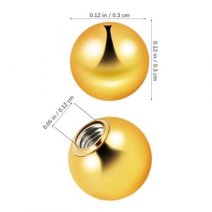 Hemobllo Lot de 20 Perles D&eacute;coratives Dor&eacute;es en Acier Inoxydable 12 X 3 MM Entretoises pour Bracelets et Bijoux Corporels Perles Cr&eacute;ation de Bijoux et Piercing Nombril Usage Polyvalent (Leopolerd, neuf)