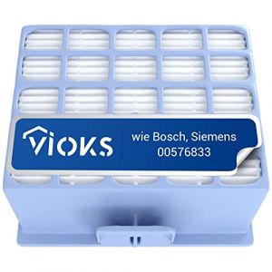 VIOKS Filtre HEPA Aspirateur de remplacement pour BBZ156HF & 00576833 & VZ156HFB Siemens Bosch Aspirateur Filtre pour GL-20, GL-30, GL-40, MoveOn, Z4.0, VSZ4G Aspirateur (vioks-de, neuf)