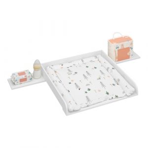 WOLTU Plan &agrave; Langer pour Commode, Plateau &agrave; Langer Universel, avec &Eacute;tag&egrave;re Extensible, en MDF, Amovible, Coins Arrondis, Blanc, 160 x 80 x 10 cm (WOLTU GmbH, neuf)