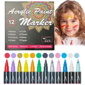 Body Drawing Markers - Washable Skin Pen Collection 12 Pack, Easy Clean Coloring Supplies | Fun Face Body Art Activity For Friends Family College Teenagers (HanDanTuoFangMaoYiYouXianGongSi, neuf)