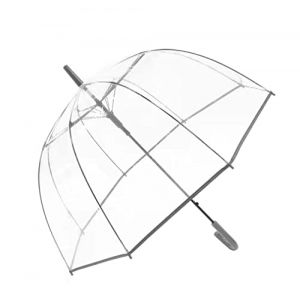 ThreeH Parapluie à Bulles Transparent Dôme Coupe-Vent Parapluie Romantique Ouverture Automatique du Parapluie Transparent POE pour Les Mariages,Gris (ThreeH, neuf)
