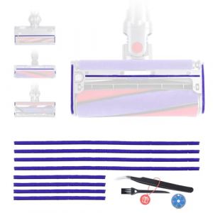Lot de 8 bandes en peluche pour Dyson V6 V7 V8 V10 V11 V12 V15 DC58 DC59 DC62 DC72 DC74 aspirateur, pi&egrave;ces de rechange pour aspirateur Brosse, 4 longues (23 cm), 4 courtes (11.5 cm) (WYWY.Wide Direct, neuf)