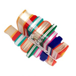 Pinces &agrave; cheveux color&eacute;es en acrylique pour femme - Accessoires l&eacute;gers pour queue de cheval femme photos quotidiennes voyages spectacles (xiangaicaixiaoshangmao, neuf)