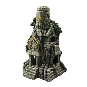 POPETPOP Statue de temple pour aquarium, décoration de temple ancien bouddha, décoration pour aquarium de jardin (Gaporgira, neuf)