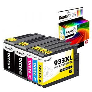 Koala 5-Pack 932XL 933XL Multipack Compatible Cartouche d&rsquo;Encre Replacement pour HP 932XL/933XL 932 933 XL pour HP OfficeJet 6100 6600 6700 7110 7612 7610 (2 Noir, 1 Cyan, 1 Magenta, 1 Jaune) (Lucky Suppliers, neuf)