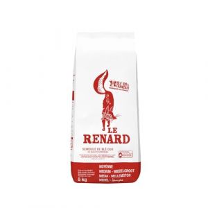LE RENARD Semoule de Bl&eacute; Dur Moyenne &ndash; Sac 5 kg | Id&eacute;ale pour Couscous et Recettes M&eacute;diterran&eacute;ennes (Wine And More, neuf)