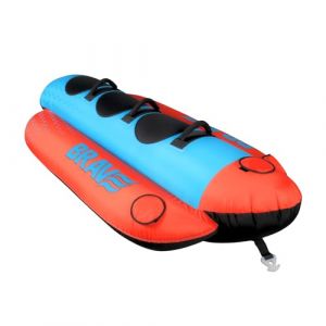 BRAVE SPORTS - Bouée Tractée Banane - Bateau Gonflable 3 Place - Assises en Néoprène et Poignées Rembourrées - Bouée Adulte et Enfant pour Jet Ski avec Structure en PVC et Nylon - 240 x 110 x 54 cm (CANALLA SHOP, neuf)