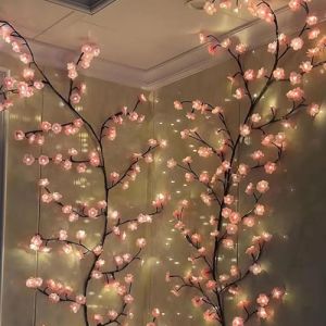 Lampes Murales Pour Arbre – Vigne De Saule Éclairée De 180 Cm, Branche Florale À Led, Guirlande Lumineuse Télécommandée | Lampe Branche Décorative en Pvc Avec 8 Modes, Pour Chambre À Coucher, Salon, V (BHC Global, neuf)