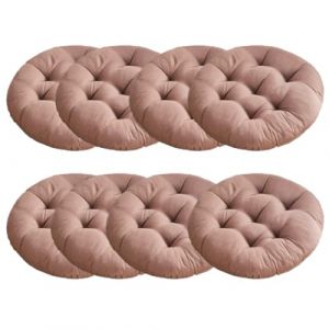 Mozzeilee Coussin de chaise rond, coussin de si&egrave;ge doux pour l'int&eacute;rieur et l'ext&eacute;rieur pour chaises de salle &agrave; manger 40x40 cm, tapis de chaise en rotin pour fauteuils de jardin, canap&eacute; pour la (Mozzeilee, neuf)