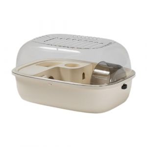 Cage &agrave; hamster avec dessus ouvrable et respirant pour planeur en sucre, cochons d'Inde, souris, 31 x 23,5 x 16 cm - Beige (hominjoy_joy, neuf)