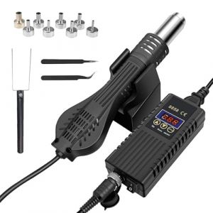 Station De Soudage 700 W, Station De Soudage à Air Chaud Avec Affichage Numérique LED ContrôLe De Température à 10 Niveaux 100~480 ° C Ensemble De Fer à Souder Avec 8 Pointes De Soudage (occasiond, neuf)