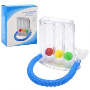 KQDRAVINE Syst&egrave;me d'entra&icirc;nement respiratoire &agrave; 3 chambres, appareil d'exercice respiratoire pour la fonction pulmonaire et l'orthophonie, entra&icirc;neur respiratoire pour l'orthophonie (KEQIKJ, neuf)