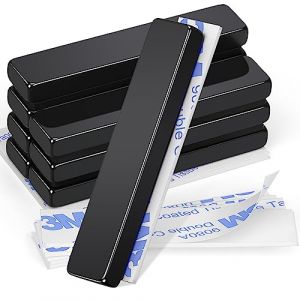 Wukong 8 Pièces Aimant Néodyme Super Puissant, 50×10×5mm Noir Aimant Autocollant Puissant, Aimant Rectangulaire Aimant Plat pour Salles d'outils, Entrepôts et Cuisines (Wkong-MagEU, neuf)