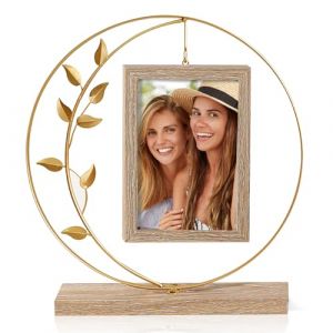 Aresvrgo Cadre Photo Doré 10x15,Cadre Photo Personnalisé Verre Double Haute DéFinition et MéTal de Haute Qualité,Peut Contenir 2 Photos, Cadeau Photo pour Maman,Cadeau Grand Mere (Or) (TUSNAKE, neuf)