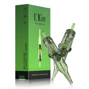 INKin REVO Aiguille Tatouage 7RL 10 Pièces, Cartouche Tatouage #10 Bugpin 0,30mm Round Liner avec Professionnelle Membrane, Jetables Stérile Aiguilles Tatouage pour Machine a Tatouer (1007RL) (INKintattoosupply, neuf)