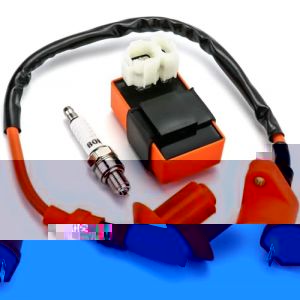 Bobine d'allumage CDI - Système d'allumage pour GY6 50CC 125CC 150CC - Samfox Racing Performance CDI - Bougie d'allumage compatible (Mohicans, neuf)