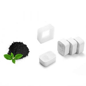 Lot de 4 filtres de Rechange à Charbon Actif + 1 Filtre en Mousse pour Fontaine à Eau - Filtre en céramique pour Chat - Fontaine à Eau Automatique - Fontaine pour Chat - Filtre en céramique (lanruiyan1649, neuf)