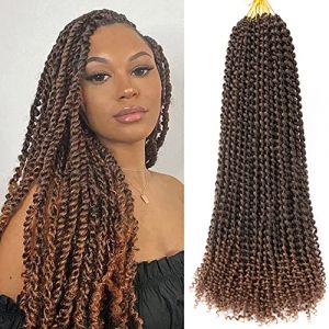 Passion Twist Hair Lot de 2 paquets d'extensions capillaires au crochet et tresses pour femme noire 56 cm 1B/30 (Fast Media Ships From USA, neuf)