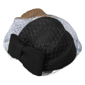 Bandeau à plumes de fleurs, chapeau bibi, chapeau bibi 100% laine avec voile, casquette en cachemire for femme, style célébrité, for l'automne et l'hiver, photographie, fête de mariage, couvre-chef f (JYSMLISL, neuf)