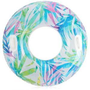 COM-FOUR® bouée de Natation avec Motif Feuille de Palmier - bouée de Natation colorée pour Le Plaisir du Bain - bouée Gonflable pour Le Bain (01 pièce - Feuilles de Palmier) (COM-FOUR  Vertriebs GmbH, neuf)