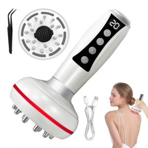 Masseur Anti Cellulite 9 Niveaux Appareil de Gua Sha &agrave; Usage Domestique Anti Cellulite Puissant Appareil Masseur Ventouse Electrique Anti Cellulit&eacute; Sculpture (Blanc) (Yunyi's, neuf)