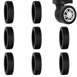 EOYVAIL Roulettes,Lot de 8 roulettes de rechange noires pour valise, housse de protection silencieuse pour valise (ZHONGFU  STORE, neuf)