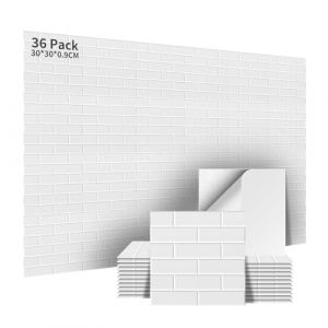 AsmeSonic Panneaux Acoustiques Autocollants 36 Pi&egrave;ces, 30x30x0.9cm Panneaux Acoustiques Muraux, Traitement Acoustique et D&eacute;coration Mur pour Studio Enregistrement, D&eacute;coration Gaming, Studio, Blanc (AsmeSonic, neuf)