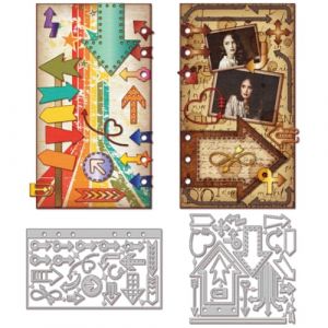 GLOBLELAND Matrices de D&eacute;coupe Arrow Interface Planner pour Bricolage Scrapbooking Matrices de D&eacute;coupe en M&eacute;tal en Forme de C&oelig;ur Matrices de D&eacute;coupe Artisanales pour de Cartes (GLOBLELAND FR, neuf)