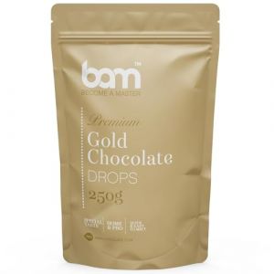 BAM Pépites de Chocolat 250 g – Chocolat Blanc avec arôme pour Desserts, Ganaches, Crèmes – Chocolat Pâtissier Raffiné, 250 g (BAM - become a master, neuf)