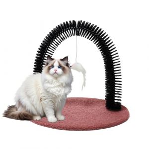 Brosse De Toilettage Pour Chat - Anneau À Poils De Massage | Massageur à Poils Courbé avec Picots Élimination des Poils Mort Nettoyage Chatons et Lapins (helasd, neuf)