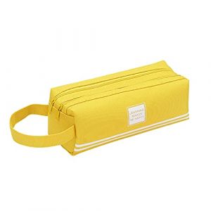 Trousse Scolaire Garcon Fille Ado, Étui à Crayons Trousse à Crayons Grande Capacité avec 2 Compartiments, Sac à Crayons école Papeterie Organisateur pour Stylos Trousse à Maquillage Femme Homme (Surakey, neuf)