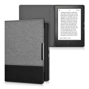 kwmobile &Eacute;tui liseuse Compatible avec Kobo Aura H2O Edition 1 - Housse avec Rabat magn&eacute;tique en Tissu Canevas pour liseuse (SX-Commerce, neuf)