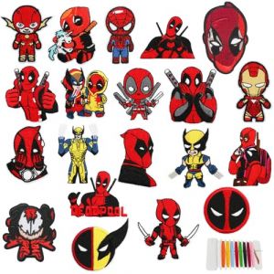 20 pi&egrave;ces Patch Thermocollant,Thermocollant Enfant,Patchs Brod&eacute;s Avec Des Personnages de Dessins Anim&eacute;s,Brod&eacute;s Patch Vetement,Ecussons Brod&eacute;s DIY,Adapt&eacute; Aux V&ecirc;tements,Vestes,Sacs dos et Jeans (Fractoluxe, neuf)