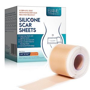 Pansement Silicone Cicatrice(4M, Rouleau), Feuilles D'&eacute;limination des Cicatrices en Silicone, Adh&egrave;re Bien, Parfait Pour Estomper Les Cicatrices, Cheloide, C&eacute;Sarienne, Chirurgicales, Br&ucirc;Lures, Acn&eacute; (PLOBRT, neuf)