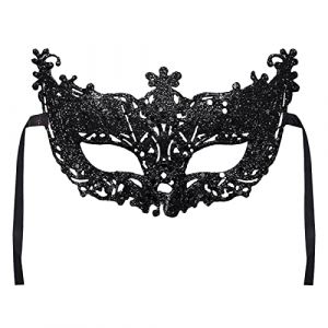 G&eacute;n&eacute;rique Masque v&eacute;nitien Femme, Masques Sexy En Dentelle, Masques bal masqu&eacute; pour Homme et Femme, Accessoire de D&eacute;guisement Pour Carnaval Halloween F&ecirc;te &agrave; Th&egrave;me, Carnaval Costume de Bal (noir) (RuiGuio, neuf)