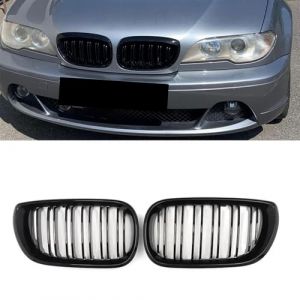 Gangying Grille de radiateur E46 Convient pour BMW S&eacute;rie 3 E46 2 Portes 318ci 325ci 330ci Coupe Cabrio 2 Portes LCI Facelift Grill brillant Noir Double Pont Sport 2003 2004 2005 2006 (FR Ou Bao Accessories Co., Ltd., neuf)